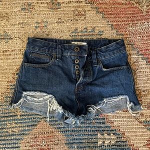 Free People Size 24 Dark Denim shorts